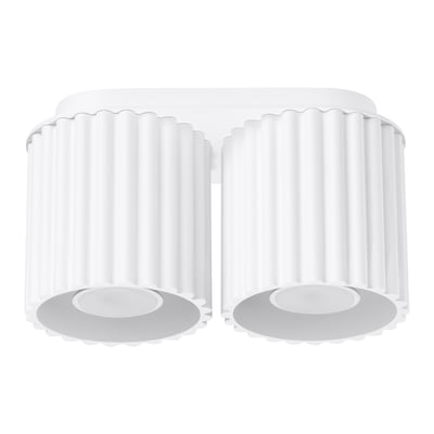 Plafonnier Aluminium Blanc GU10 2 Aura EDEN