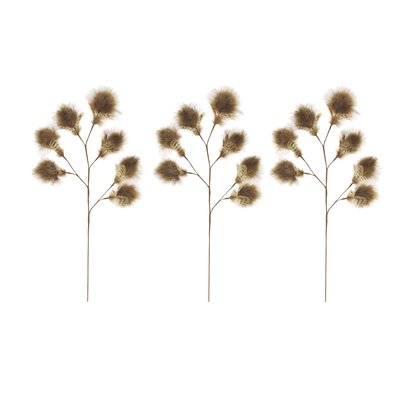 Set de 3 fleurs en plumes de faisan NOW'S HOME