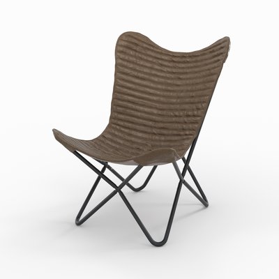 Fauteuil papillon en cuir - OCTAVE RENDEZ-VOUS DÉCO