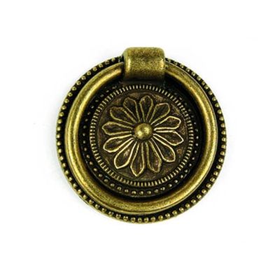 Poignée De Meuble Forme Anneau, Laiton Vieilli, 38 Mm REI