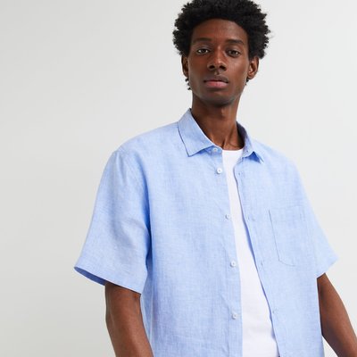 Chemise manches courtes en 100% lin, European Flax MONOPRIX