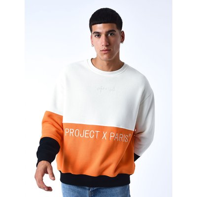 Sweat col rond Color Block en maille PROJECT X