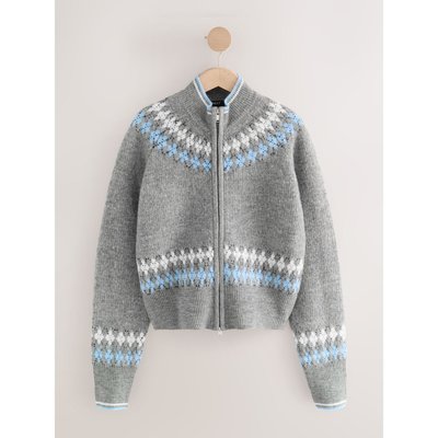 Cardigan aviateur zippé en maille NEXT
