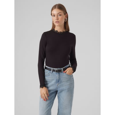 T-shirt manches longues, détail en dentelle VERO MODA