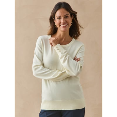 Pull boutons-bijoux aux manches DAXON