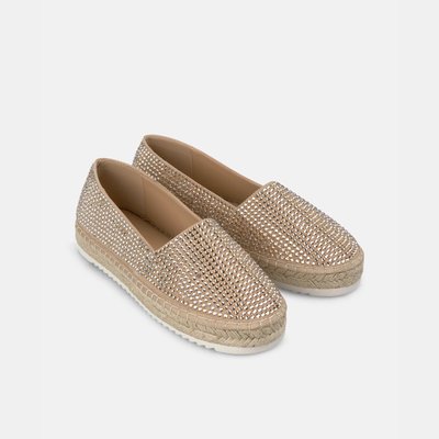 Espadrilles plates ornées de strass ALMA EN PENA