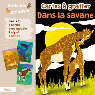 Cartes à gratter Dans la savane PICCOLIA EDITIONS