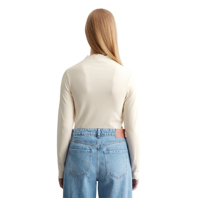 T-shirt long à côtes slim en jersey stretch en coton organique MARC O’POLO DENIM