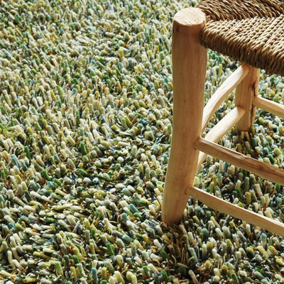 Tapis shaggy tissé en laine motif faux uni SPRING UN AMOUR DE TAPIS