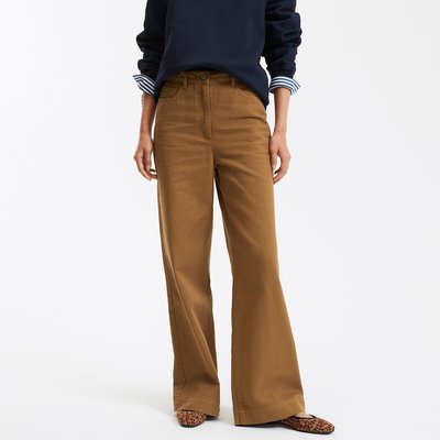 Pantalon femme marron taille haute La Redoute
