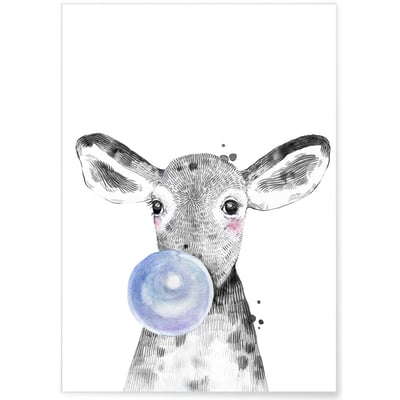 Affiche Bulle de Veau Bleue L'AFFICHERIE