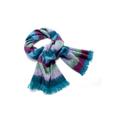 Echarpe rayée avec mohair DAXON