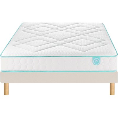 Ens. matelas latex + sommier LE TOUT DELICAT MERINOS