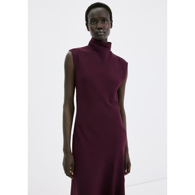 Robe Longue Moulante MANGO En Maille - Taille 36 à 40 - Rouge Et Rose - Neuve