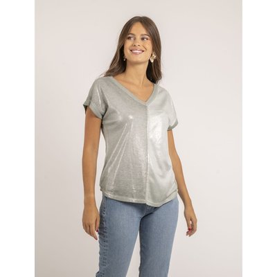 T-shirt Col V Bimatière Fazzy DONA LISA
