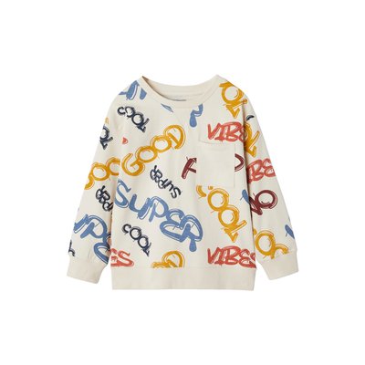 Tee-shirt esprit sweat imprimé VERTBAUDET