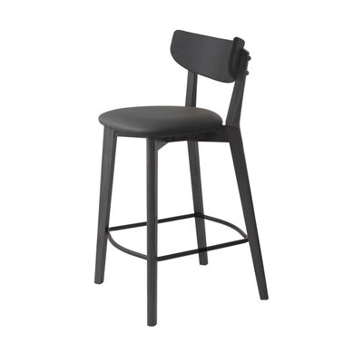 Lot de 2 chaises de bar en bois et simili H67cm - Aude DRAWER