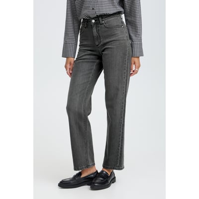 Jeans coupe droite, jambes larges, taille mi-haute B.YOUNG