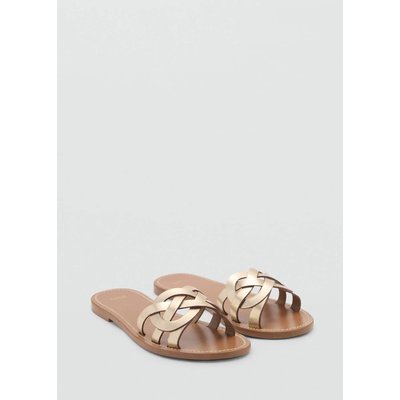 Sandales cuir bride entrelacée MANGO