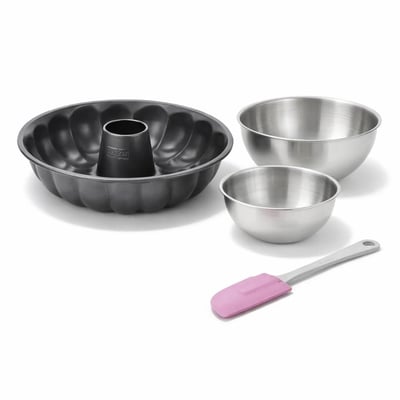 Set de 4 ustensiles de pâtisserie moule à gâteaux bol et spatule ZENKER