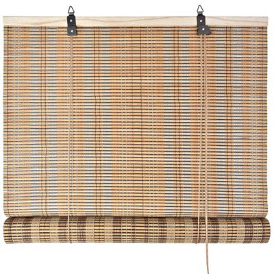 Store enrouleur pour intérieur bicolore en bambou 60x3x175cm WADIGA