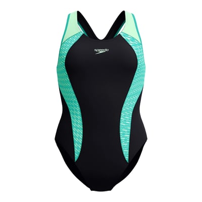 Maillot de bain 1 pièce contrasté motif/style Laneback PLACEMENT SPEEDO