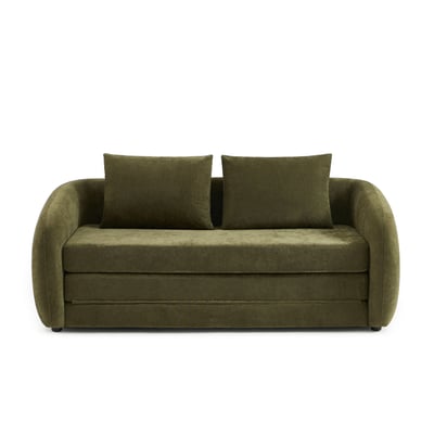 Canapé droit déplimousse tissu chenille  PAZ BAÏTA
