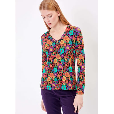 Tee shirt imprimé droit col V JULIA PRINCESSE NOMADE