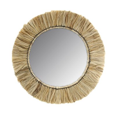 Miroir rond en jonc naturel AUBRY GASPARD