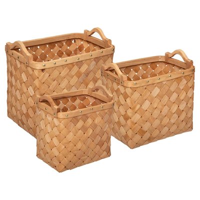 Set de 3 paniers rectangulaires MELVIN ATMOSPHERA