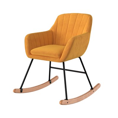 Rocking-chair en velours - ISOLA RENDEZ-VOUS DÉCO