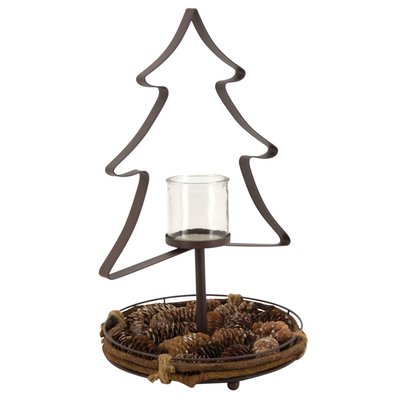 Photophore sapin et pommes de pin AUBRY GASPARD
