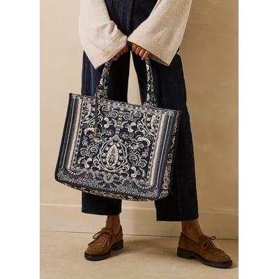 Sac cabas en jacquard LA FEE MARABOUTEE