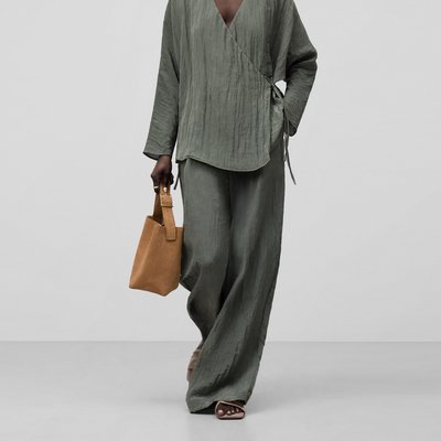 Pantalon type pyjama à pinces ADOLFO DOMINGUEZ