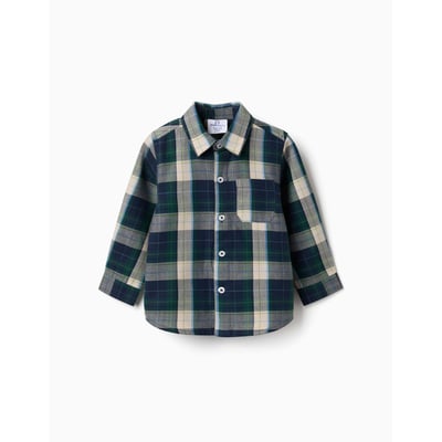 Chemise en coton à manches longues à carreaux B&S ZIPPY
