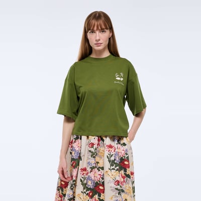 T-shirt à manches courtes avec imprimés placés en coton BIO GOTS MONOPRIX