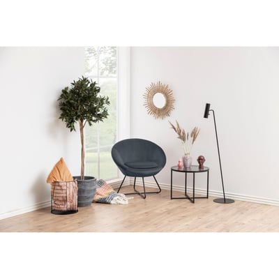 Fauteuil moderne en velours et métal - SCOTT HELLIN, DEPUIS 1862
