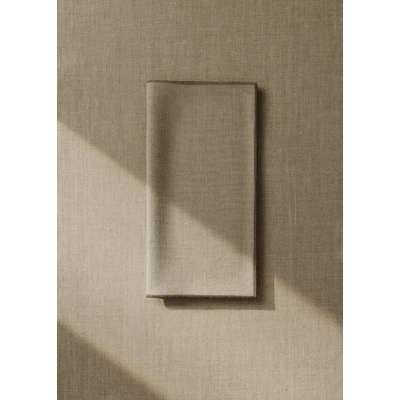 Serviettes de table en lin overlock contraste MANGO HOME