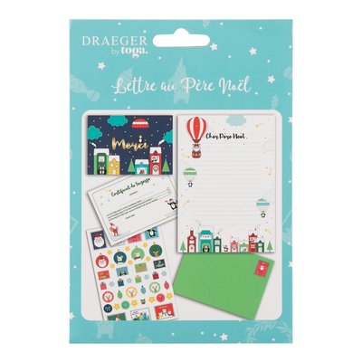 Kit lettre au Père Noël - bleu DRAEGER PARIS