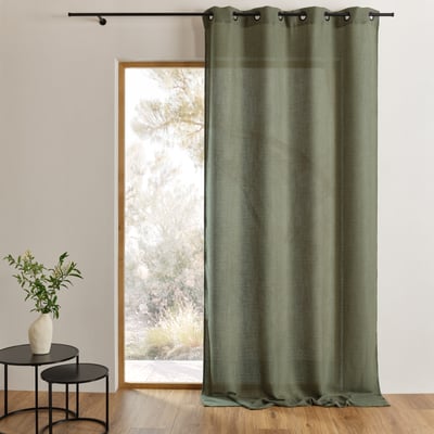 Rideau fils épais et flammés style naturel - QABANE HOME MAISON