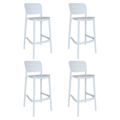 Lot de 4 tabourets de bar en polypropylène NOW'S HOME