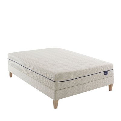 Ensemble matelas naturel ressorts et latex naturel, sommier et pieds Aube 600 SOMEO