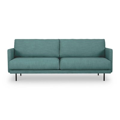 Диван трехместный из рогожки и металла SO'HOME