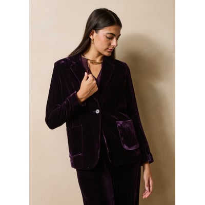 Veste tailleur en velours LA FEE MARABOUTEE