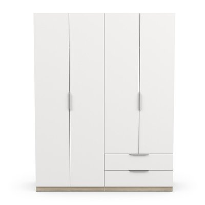 Armoire 4 portes et 2 tiroirs Ghost - L157,3 cm CALICOSY