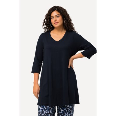 T-shirt long, silhouette en A, col V ULLA POPKEN