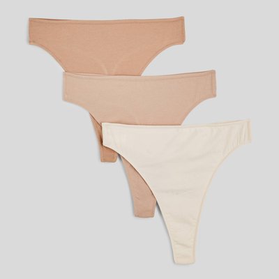 Lot de 3 strings ALIX en coton BIO MONOPRIX