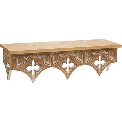 Étagère murale bois naturel sculpté style vintage RECOLLECTION