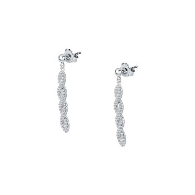Boucles d'oreilles en argent 925 et oxyde de zirconium CLEOR