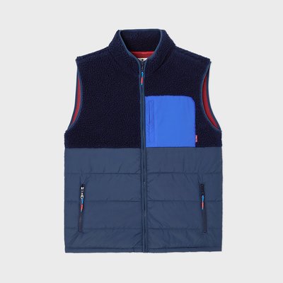 Veste bi-matières en sherpa sans manches BILLYBELT